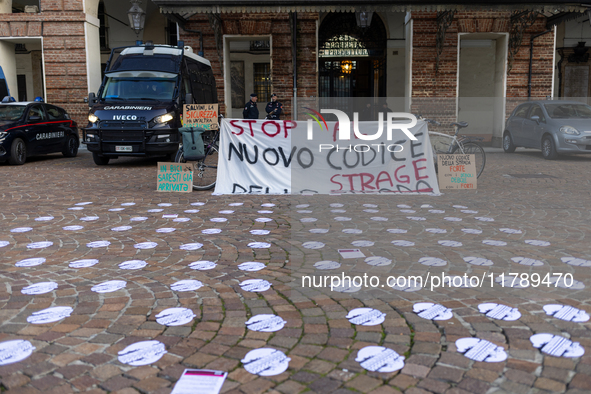 A protest against the reform of the Highway Code takes place in Torino, Italy, on November 18, 2024. The mobilization, which begins on the W...