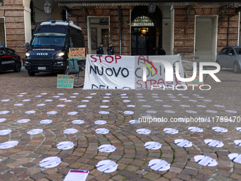 A protest against the reform of the Highway Code takes place in Torino, Italy, on November 18, 2024. The mobilization, which begins on the W...