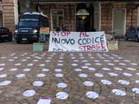 A protest against the reform of the Highway Code takes place in Torino, Italy, on November 18, 2024. The mobilization, which begins on the W...