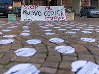 A protest against the reform of the Highway Code takes place in Torino, Italy, on November 18, 2024. The mobilization, which begins on the W...