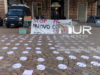 A protest against the reform of the Highway Code takes place in Torino, Italy, on November 18, 2024. The mobilization, which begins on the W...