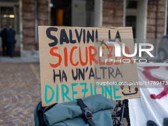 A protest against the reform of the Highway Code takes place in Torino, Italy, on November 18, 2024. The mobilization, which begins on the W...