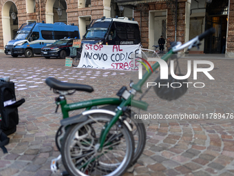 A protest against the reform of the Highway Code takes place in Torino, Italy, on November 18, 2024. The mobilization, which begins on the W...