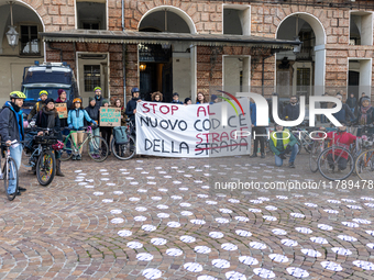 A protest against the reform of the Highway Code takes place in Torino, Italy, on November 18, 2024. The mobilization, which begins on the W...