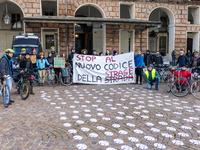 A protest against the reform of the Highway Code takes place in Torino, Italy, on November 18, 2024. The mobilization, which begins on the W...