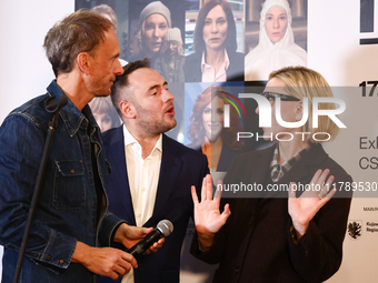 Julian Rosefeldt and Cate Blanchett at opening of the 'Manifesto' exhibition during Camerimage Festival in Torun, Poland on November 17, 202...