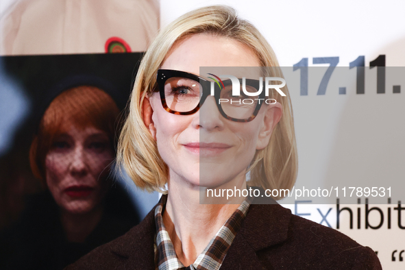 Cate Blanchett at opening of the 'Manifesto' exhibition during Camerimage Festival in Torun, Poland on November 17, 2024. 