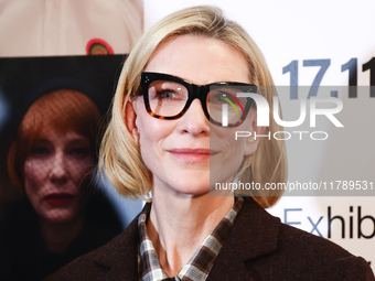 Cate Blanchett at opening of the 'Manifesto' exhibition during Camerimage Festival in Torun, Poland on November 17, 2024. (