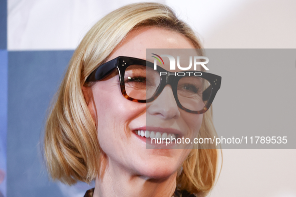 Cate Blanchett at opening of the 'Manifesto' exhibition during Camerimage Festival in Torun, Poland on November 17, 2024. 