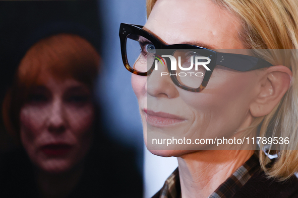 Cate Blanchett at opening of the 'Manifesto' exhibition during Camerimage Festival in Torun, Poland on November 17, 2024. 