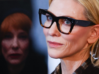 Cate Blanchett at opening of the 'Manifesto' exhibition during Camerimage Festival in Torun, Poland on November 17, 2024. (