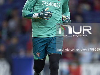 Rui Silva of Portugal warms up before the UEFA Nations League 2024/25 League A Group A1 match between Portugal and Poland at Estadio Do Drag...