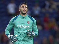 Rui Silva of Portugal looks on during the warm-up prior to the UEFA Nations League 2024/25 League A Group A1 match between Portugal and Pola...