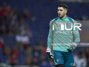 Rui Silva of Portugal looks on during the warm-up prior to the UEFA Nations League 2024/25 League A Group A1 match between Portugal and Pola...