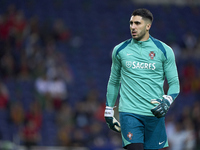 Rui Silva of Portugal looks on during the warm-up prior to the UEFA Nations League 2024/25 League A Group A1 match between Portugal and Pola...