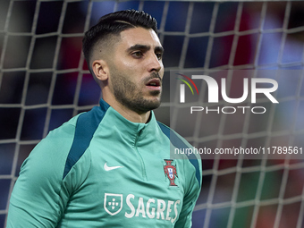 Rui Silva of Portugal looks on during the warm-up prior to the UEFA Nations League 2024/25 League A Group A1 match between Portugal and Pola...