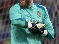 Jose Sa of Portugal reacts during the warm-up prior to the UEFA Nations League 2024/25 League A Group A1 match between Portugal and Poland a...