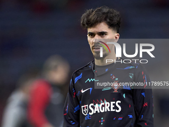 Vitor Ferreira 'Vitinha' of Portugal looks on during the warm-up prior to the UEFA Nations League 2024/25 League A Group A1 match between Po...