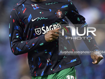 Rafael Leao of Portugal warms up before the UEFA Nations League 2024/25 League A Group A1 match between Portugal and Poland at Estadio Do Dr...