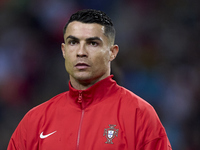 Cristiano Ronaldo of Portugal looks on before the UEFA Nations League 2024/25 League A Group A1 match between Portugal and Poland at Estadio...