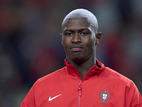 Nuno Mendes of Portugal looks on before the UEFA Nations League 2024/25 League A Group A1 match between Portugal and Poland at Estadio Do Dr...