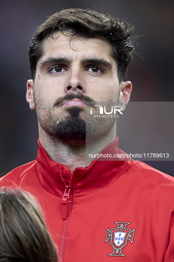 Pedro Neto of Portugal looks on before the UEFA Nations League 2024/25 League A Group A1 match between Portugal and Poland at Estadio Do Dra...