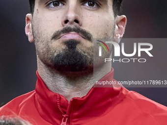 Pedro Neto of Portugal looks on before the UEFA Nations League 2024/25 League A Group A1 match between Portugal and Poland at Estadio Do Dra...