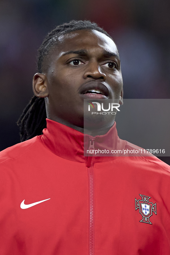 Rafael Leao of Portugal looks on before the UEFA Nations League 2024/25 League A Group A1 match between Portugal and Poland at Estadio Do Dr...