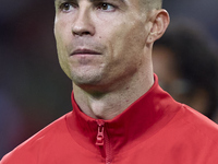 Cristiano Ronaldo of Portugal looks on before the UEFA Nations League 2024/25 League A Group A1 match between Portugal and Poland at Estadio...