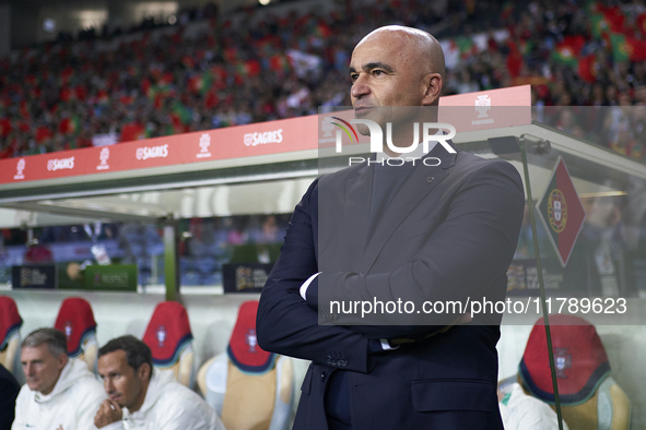 Roberto Martinez, Head Coach of Portugal, looks on before the UEFA Nations League 2024/25 League A Group A1 match between Portugal and Polan...