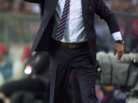 Michal Probierz, Head Coach of Poland, reacts during the UEFA Nations League 2024/25 League A Group A1 match between Portugal and Poland at...