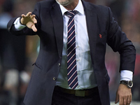 Michal Probierz, Head Coach of Poland, reacts during the UEFA Nations League 2024/25 League A Group A1 match between Portugal and Poland at...