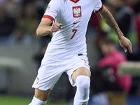 Kacper Urbanski of Poland plays during the UEFA Nations League 2024/25 League A Group A1 match between Portugal and Poland at Estadio Do Dra...