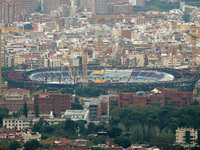 Seats start to be placed in the stands of Spotify Camp Nou, in Barcelona, Spain, on November 11, 2024. (