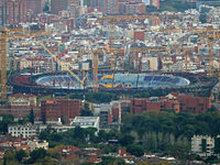 Seats start to be placed in the stands of Spotify Camp Nou, in Barcelona, Spain, on November 12, 2024. (