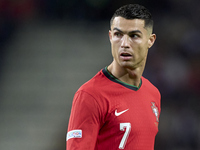 Cristiano Ronaldo of Portugal looks on during the UEFA Nations League 2024/25 League A Group A1 match between Portugal and Poland at Estadio...