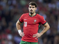 Pedro Neto of Portugal reacts during the UEFA Nations League 2024/25 League A Group A1 match between Portugal and Poland at Estadio Do Draga...