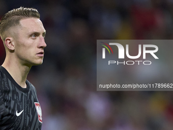 Marcin Bulka of Poland looks on during the UEFA Nations League 2024/25 League A Group A1 match between Portugal and Poland at Estadio Do Dra...