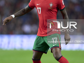 Rafael Leao of Portugal is in action during the UEFA Nations League 2024/25 League A Group A1 match between Portugal and Poland at Estadio D...