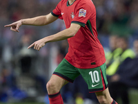 Bernardo Silva of Portugal is in action during the UEFA Nations League 2024/25 League A Group A1 match between Portugal and Poland at Estadi...