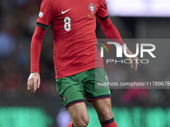 Bruno Fernandes of Portugal is in action during the UEFA Nations League 2024/25 League A Group A1 match between Portugal and Poland at Estad...