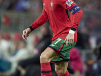 Cristiano Ronaldo of Portugal is in action during the UEFA Nations League 2024/25 League A Group A1 match between Portugal and Poland at Est...