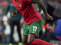 Rafael Leao of Portugal is in action during the UEFA Nations League 2024/25 League A Group A1 match between Portugal and Poland at Estadio D...