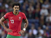 Renato Veiga of Portugal reacts during the UEFA Nations League 2024/25 League A Group A1 match between Portugal and Poland at Estadio Do Dra...