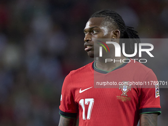 Rafael Leao of Portugal looks on during the UEFA Nations League 2024/25 League A Group A1 match between Portugal and Poland at Estadio Do Dr...