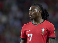 Rafael Leao of Portugal looks on during the UEFA Nations League 2024/25 League A Group A1 match between Portugal and Poland at Estadio Do Dr...