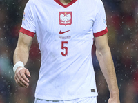 Jan Bednarek of Poland looks on during the UEFA Nations League 2024/25 League A Group A1 match between Portugal and Poland at Estadio Do Dra...