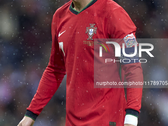 Cristiano Ronaldo of Portugal looks on during the UEFA Nations League 2024/25 League A Group A1 match between Portugal and Poland at Estadio...