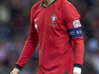 Cristiano Ronaldo of Portugal looks on during the UEFA Nations League 2024/25 League A Group A1 match between Portugal and Poland at Estadio...