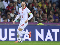 Piotr Zielinski of Poland is in action during the UEFA Nations League 2024/25 League A Group A1 match between Portugal and Poland at Estadio...